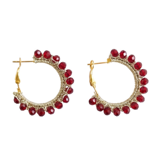 Pendientes Borlas Burdeos *preorder