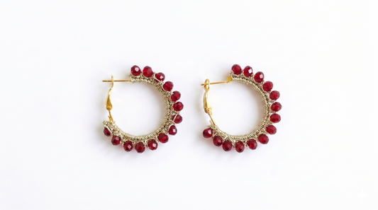 Pendientes Borlas Burdeos *preorder