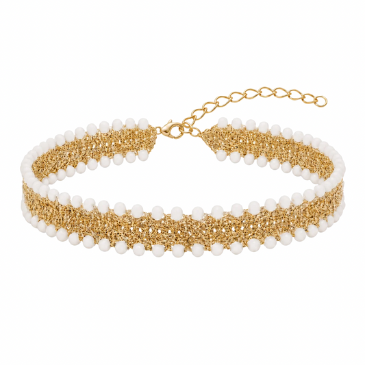 Collar Doble Borlas Marfil *preorder