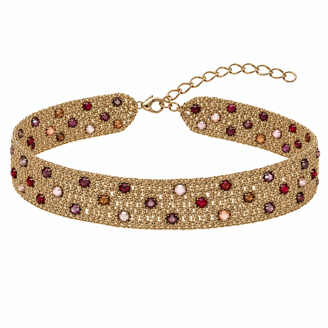 Collier ras-du-cou Lumière Bordeaux