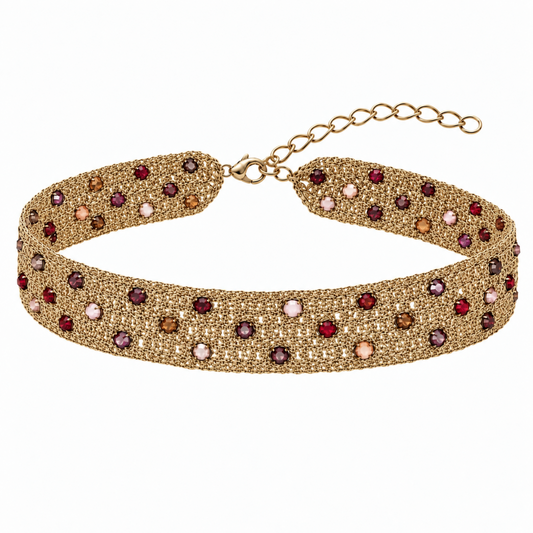 Collier ras-du-cou Lumière Bordeaux
