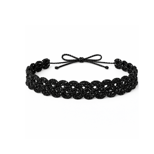 Choker Fyla Negro Brillo *preorder