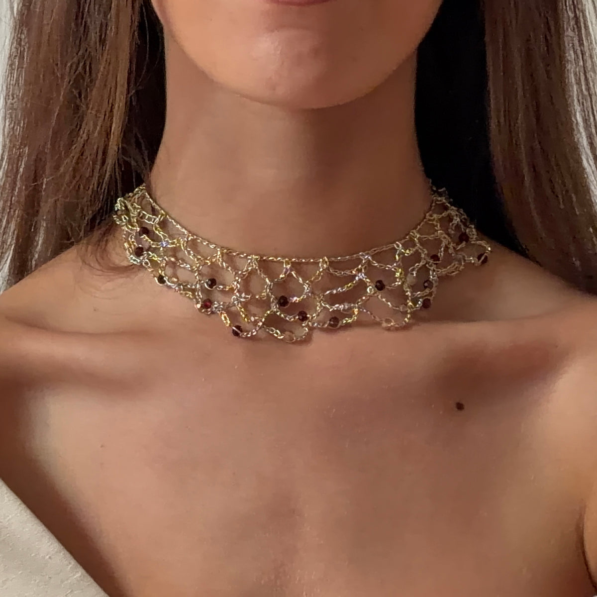 Choker Ninfa Bordeaux *preordine