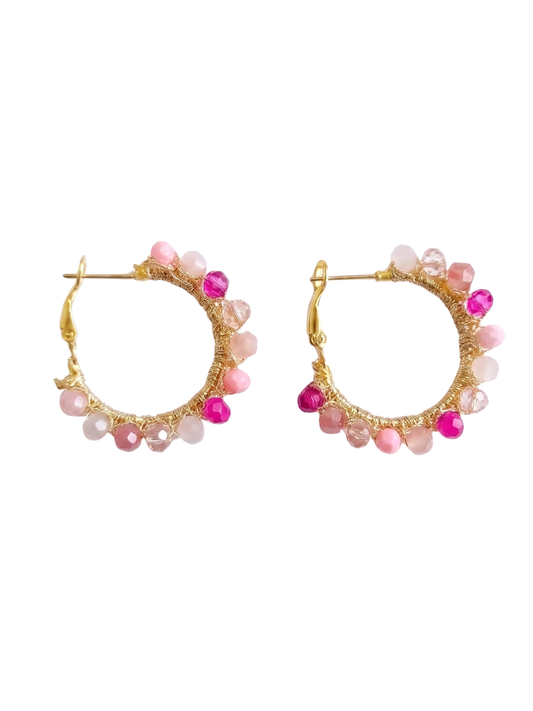 Pendientes Borlas Rosa