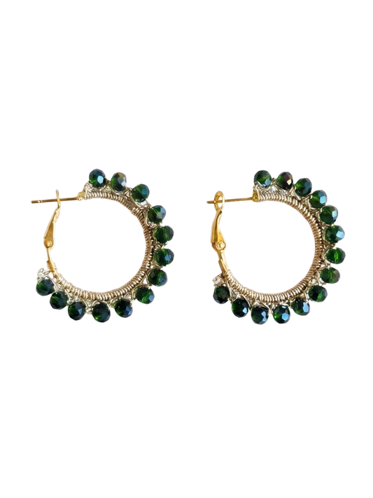 Pendientes Borlas Verde