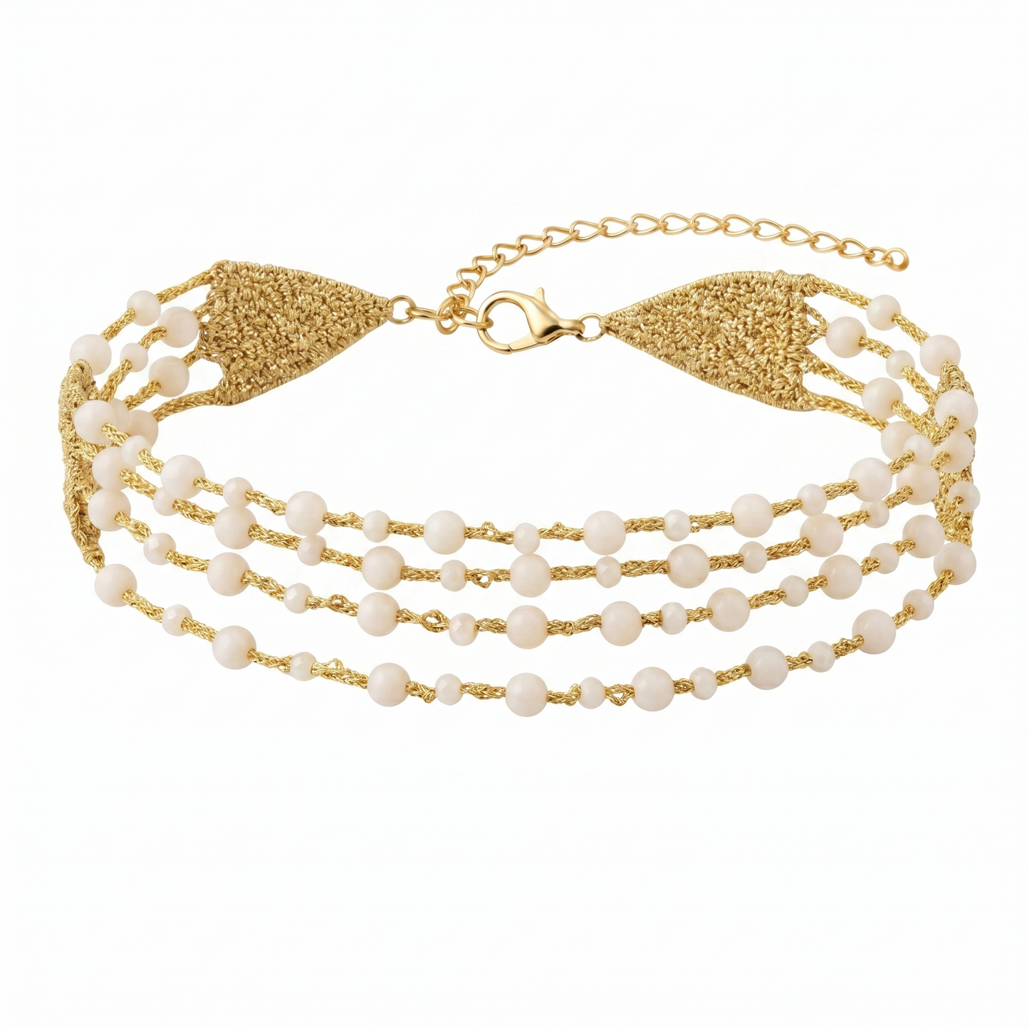 Collar Borlas Marfil *preorder