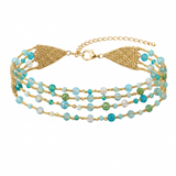 Collar Borlas Turquesa