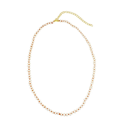 Collar Hilo Naranja y Perlas