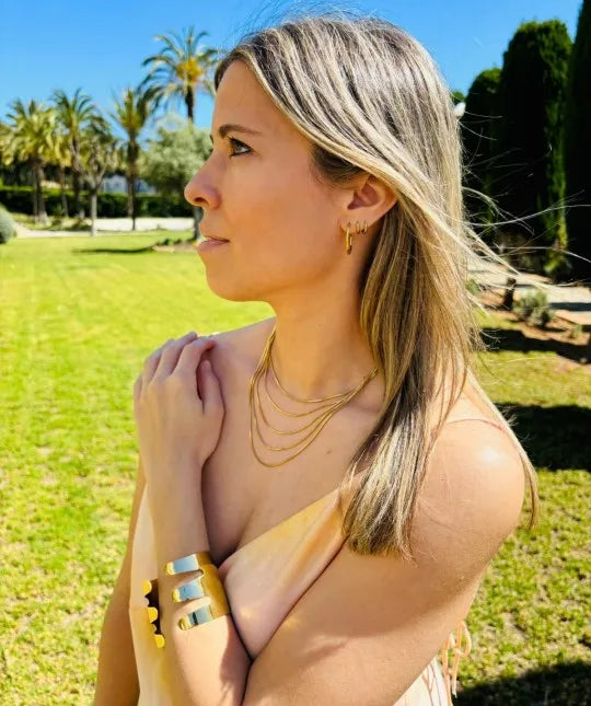 Collar Cinco Cadenas Oro