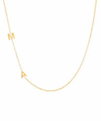 Gold Plated Double Initial Necklace