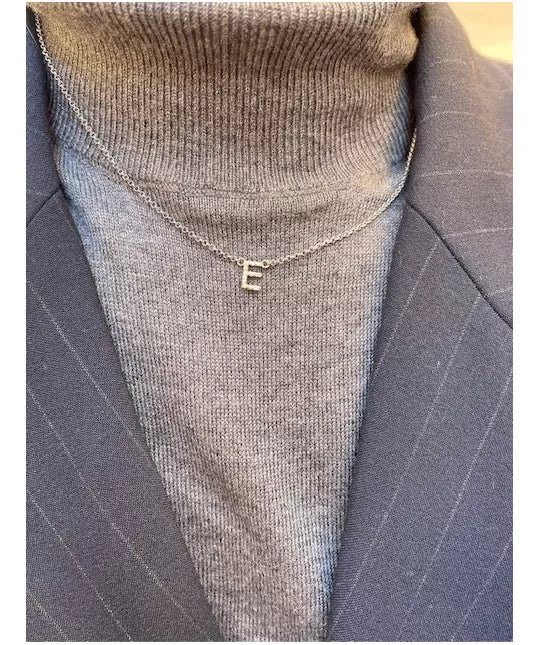 Collar Inicial Plata Circonitas