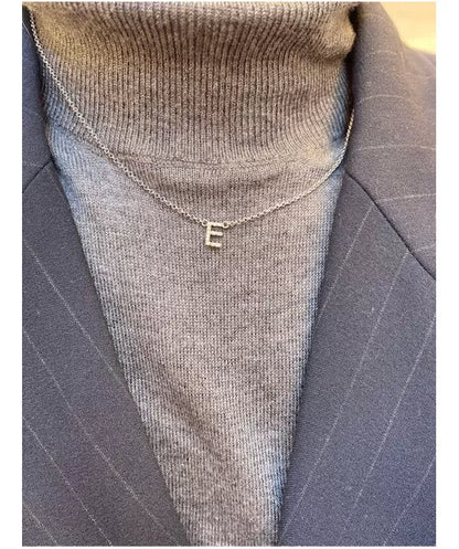 Collar Inicial Plata Circonitas