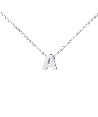 Initial Necklace Silver