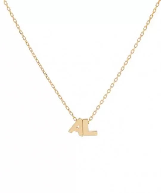 Collar Iniciales Oro 9k