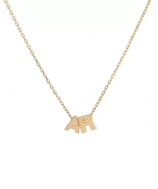 Collar Iniciales Oro 9k