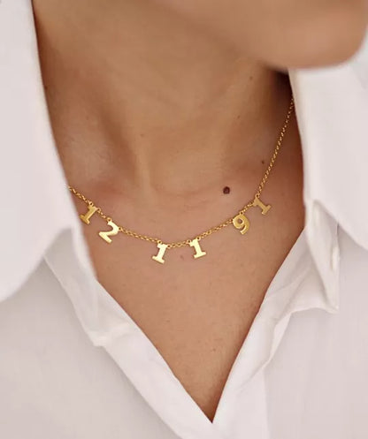 Collar Nombre  Baño Oro