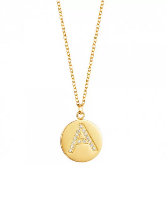 Collar Placa Inicial Circonitas