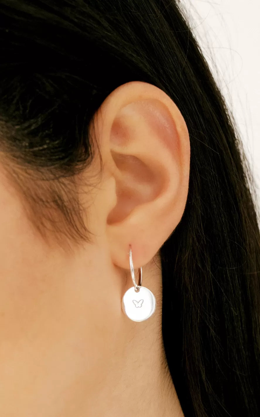 Silver Medal Earrings