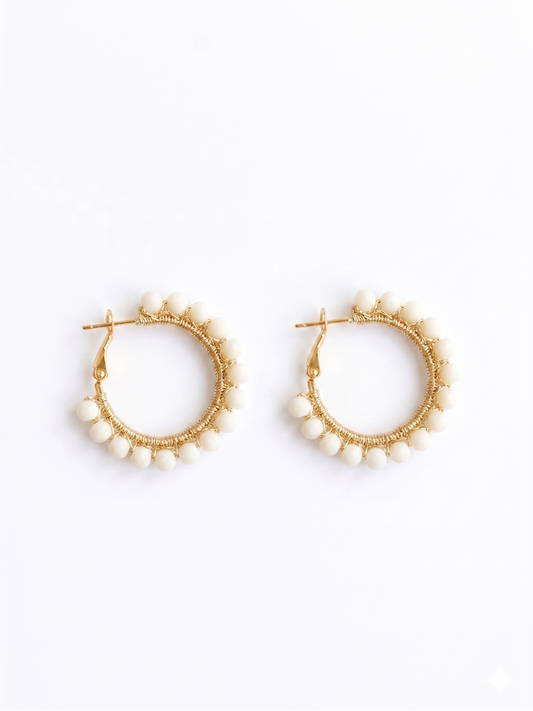 Pendientes Borlas Marfil *preorder