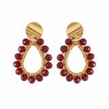 Burgundy Drop Earrings 