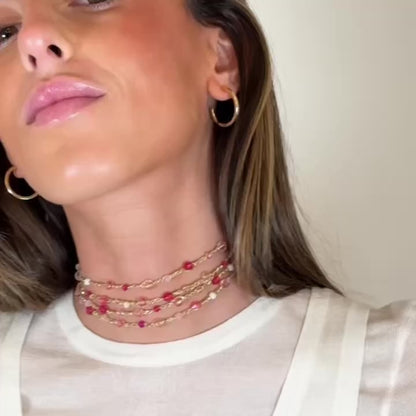 Pink Tassel Necklace *pre-order