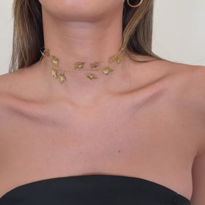 Choker Hojas Doradas