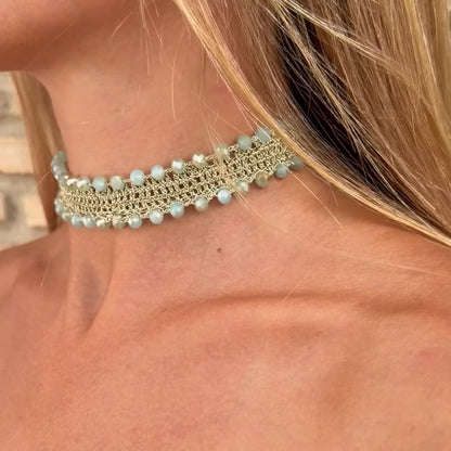 Green Double Tassel Necklace *preorder
