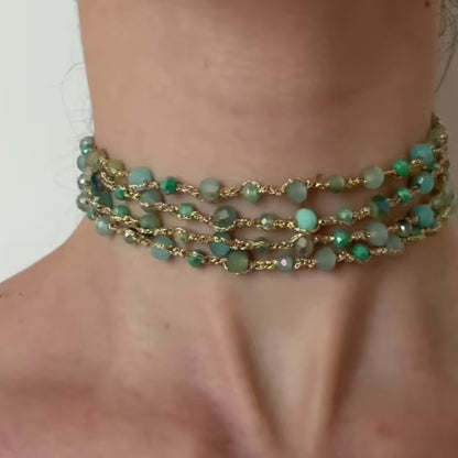 Collar Borlas Turquesa *preorder