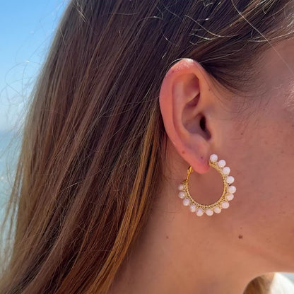 Pendientes Borlas Marfil