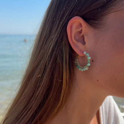 Pendientes Borlas Turquesa