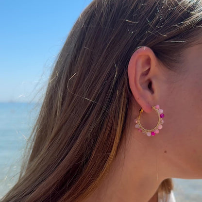 Burgundy Drop Earrings 