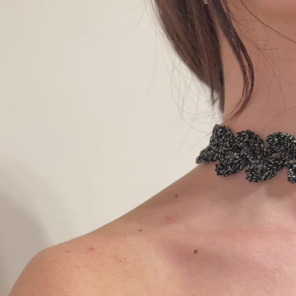 Choker Fyla Negro Brillo *preorder