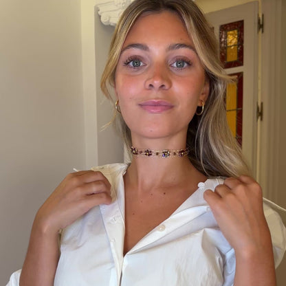 Collier ras du cou Dalia Marron *précommande