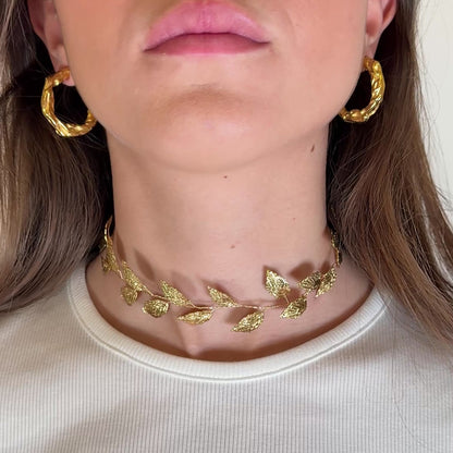 Choker Golden Leaves