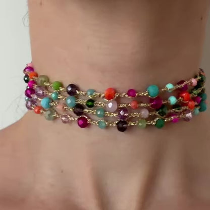 Collar Borlas Multicolor *preorder